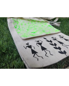 Handpainted Canvas Sling Bag